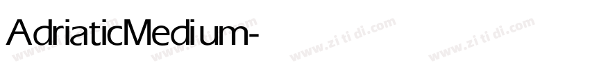 Adriatic Medium字体转换